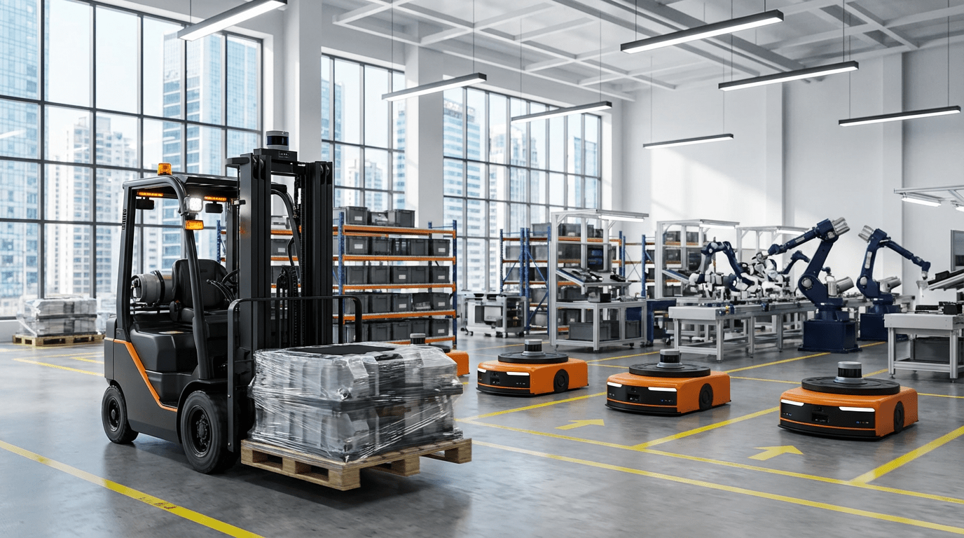 Reeman AMR robot in modern factory