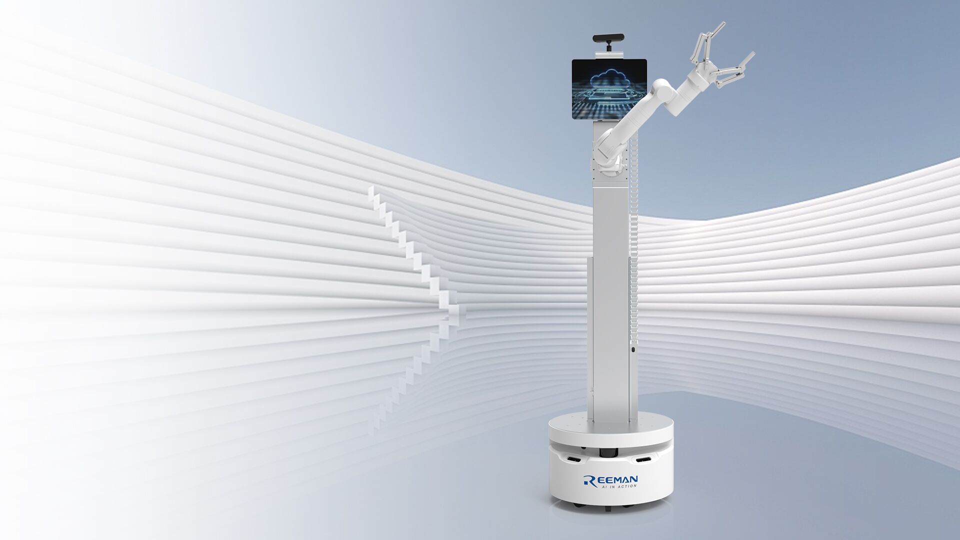 BlazeBot Robot Arm hero image showing the robotic arm in operation