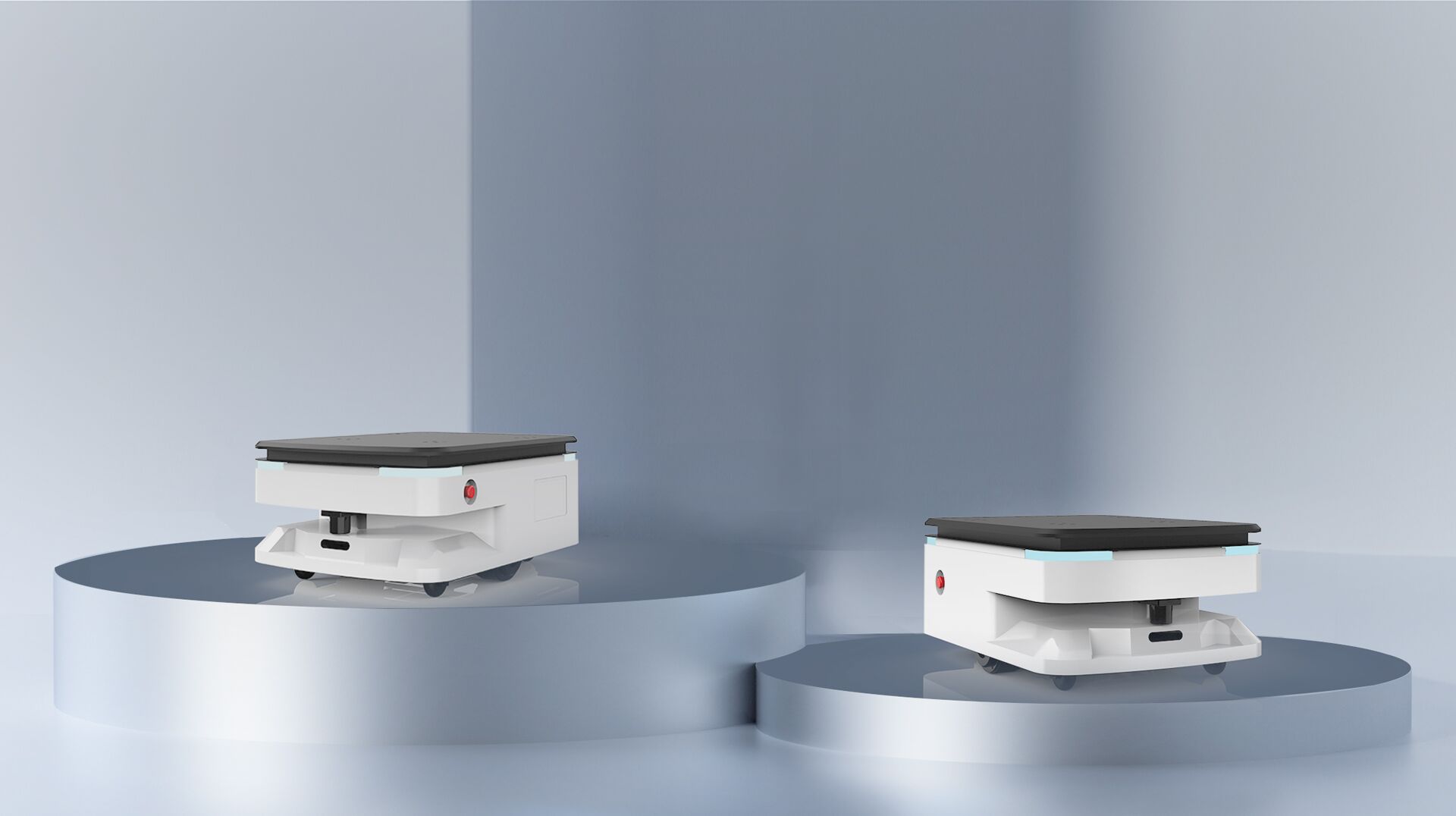 Fly Boat Robot Chassis operating in an industrial warehouse environment