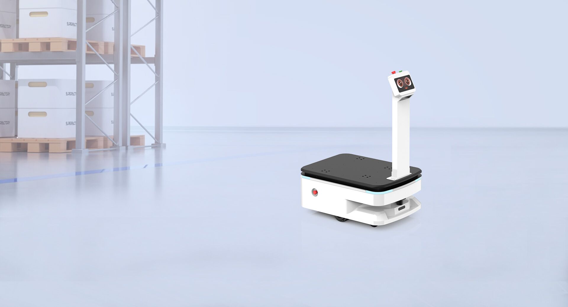 Remote one-button robot calling via mobile app