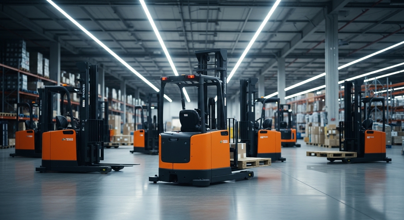 HAMMER autonomous forklift fleet in warehouse operation