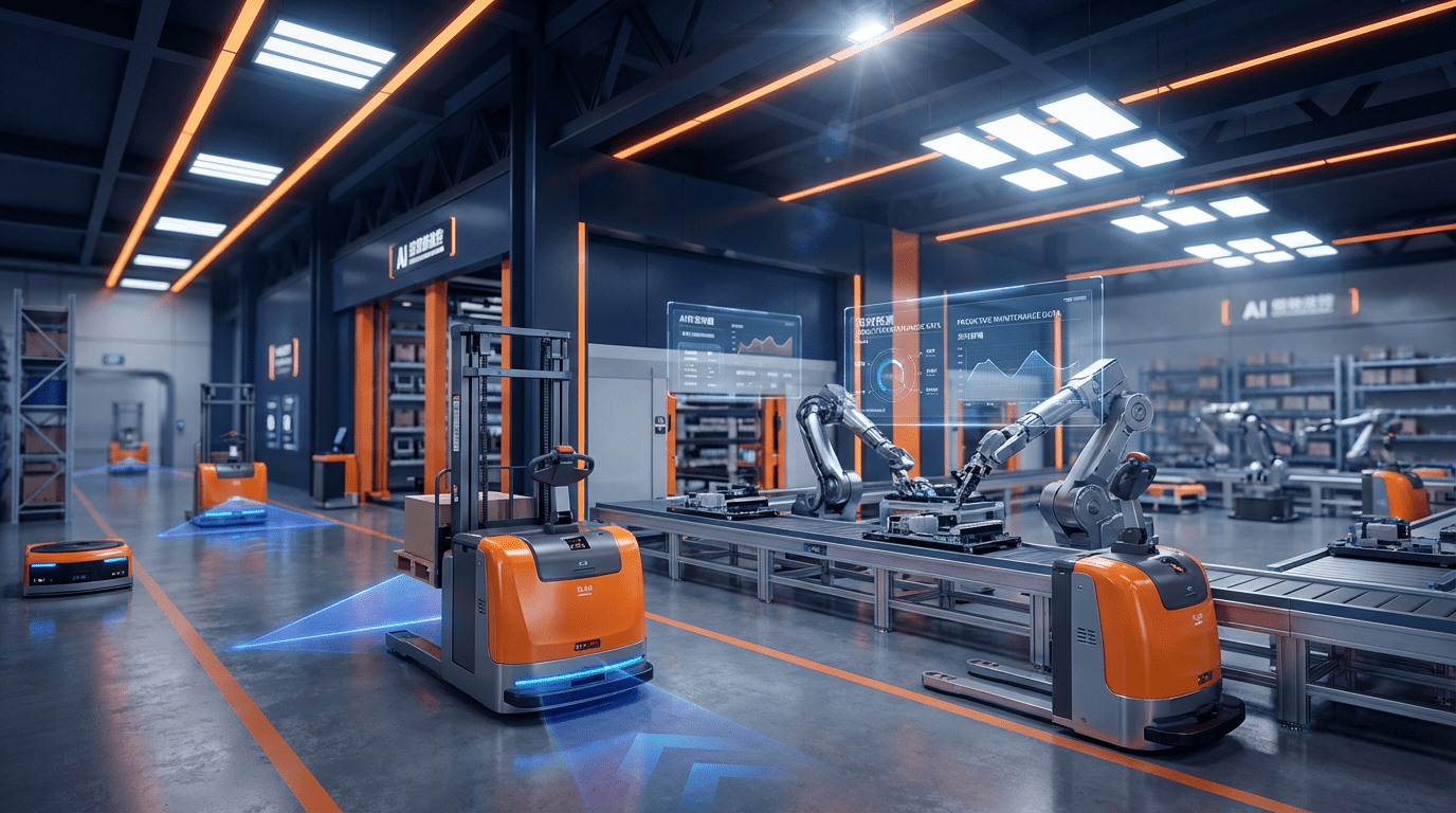 Reeman AMR robot in modern factory