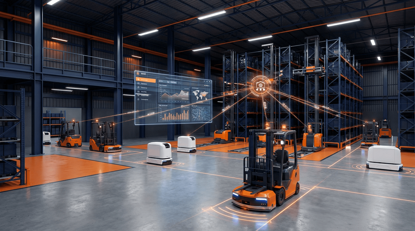 Reeman AMR robot in modern factory