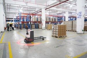 Big Dog delivery robot in mold factory