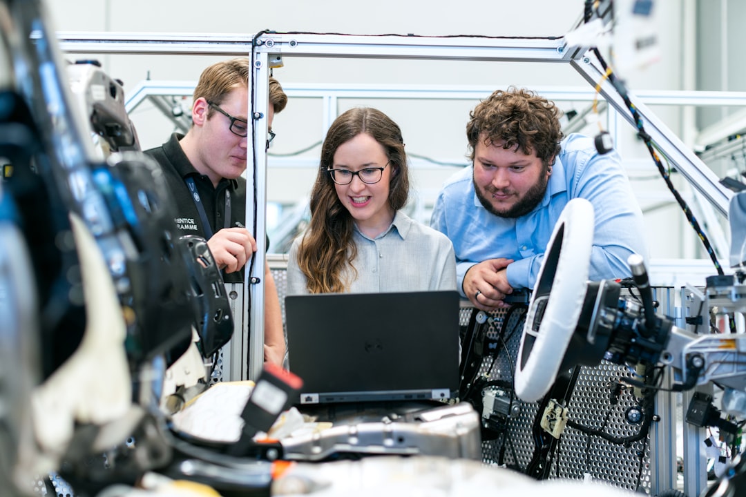 Reeman Robotics engineering team of 100 experts collaborating in R&D laboratory