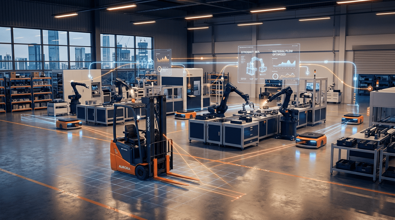 Reeman AMR robot in modern factory