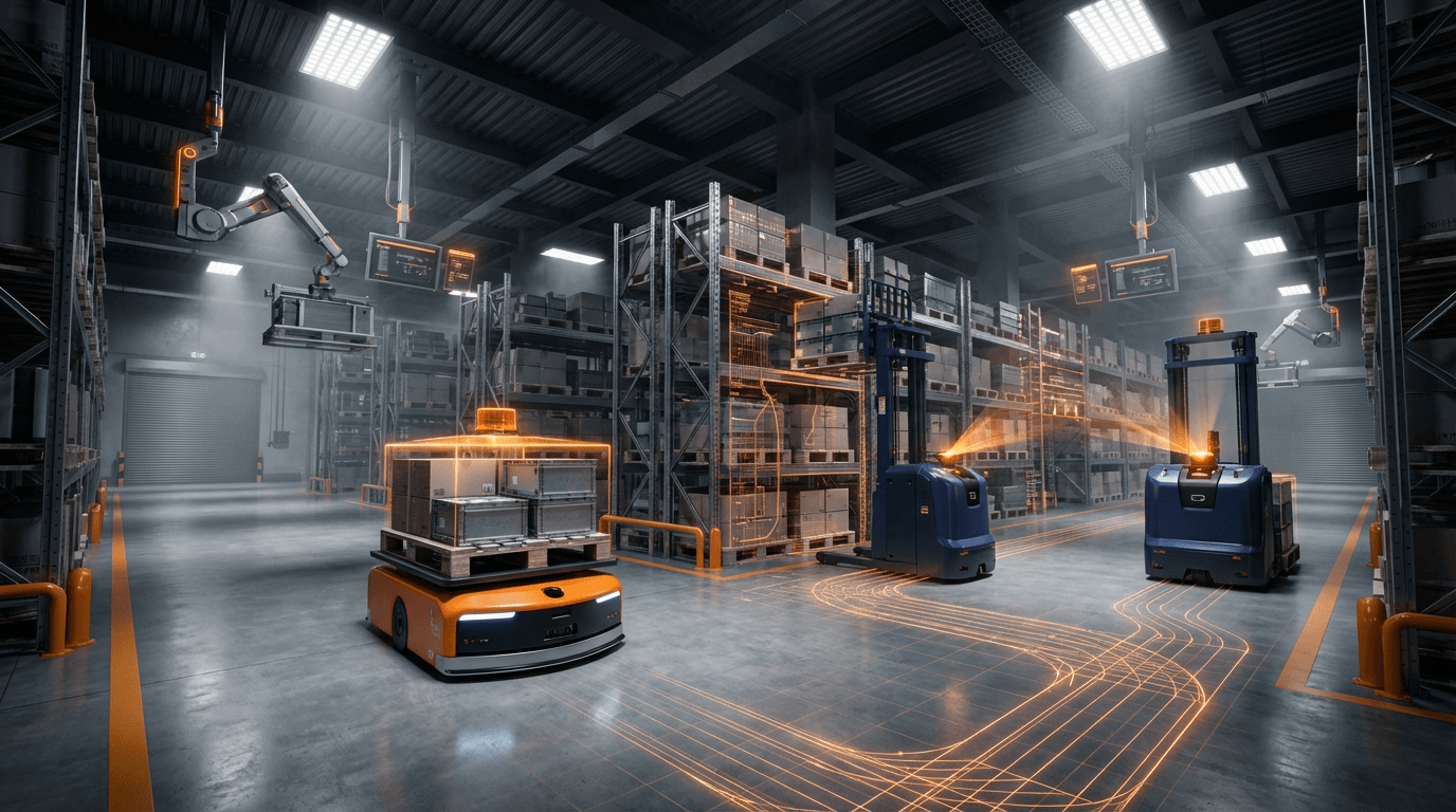 Reeman AMR robot in modern factory