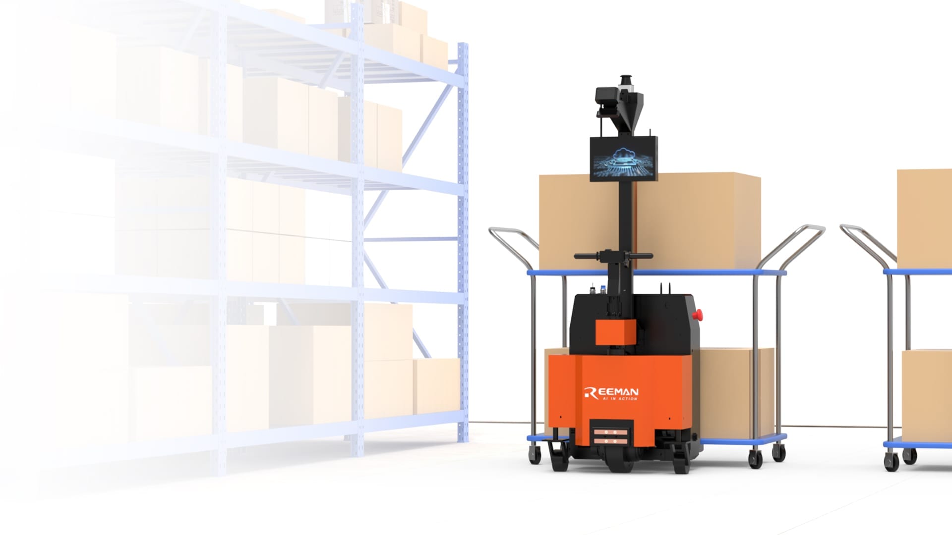Titan Mini autonomous forklift in warehouse environment